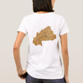 Burkina Faso Flag x Map T-Shirt (Achterkant)