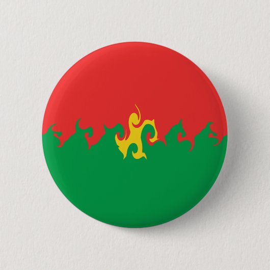 Burkina Faso Gnarly Flag Ronde Button 5,7 Cm (Voorkant)
