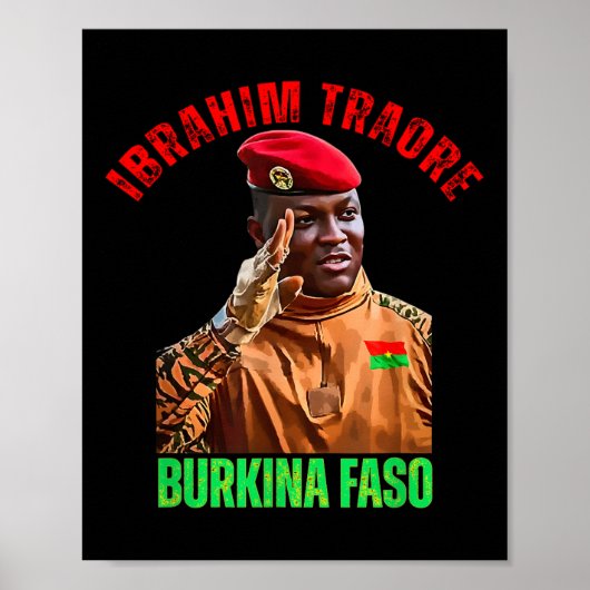 Burkina Faso- Ibrahim Traoré Thomas Sankara Poster (Voorkant)