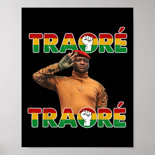 Burkina Faso - Ibrahim Traoré _ Thomas Sankara Poster (Voorkant)