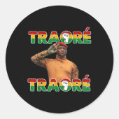 Burkina Faso - Ibrahim Traoré _ Thomas Sankara Ronde Sticker (Voorkant)