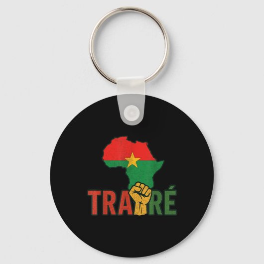 Burkina Faso-Ibrahim Traoré _ Thomas Sankara Sleutelhanger (Voorkant)