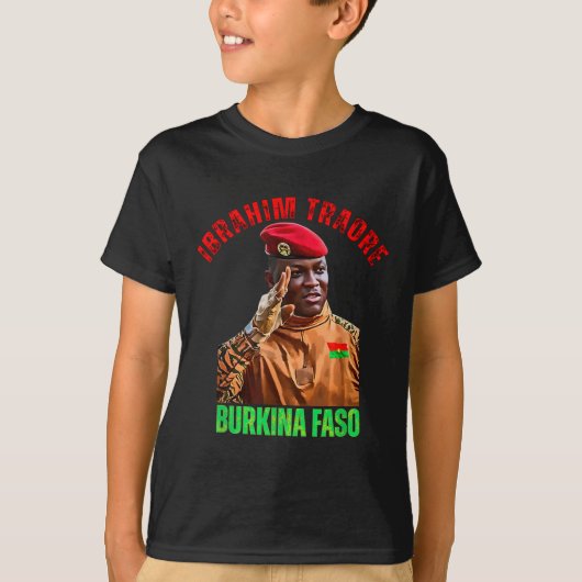 Burkina Faso- Ibrahim Traoré Thomas Sankara T-shirt (Voorkant)