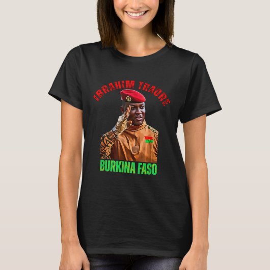 Burkina Faso- Ibrahim Traoré Thomas Sankara T-shirt (Voorkant)
