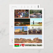 Burkina Faso - Ik hou van - Briefkaart (Voorkant / Achterkant)