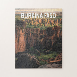 Burkina Faso Illustratie Reizen Art Vintage Legpuzzel