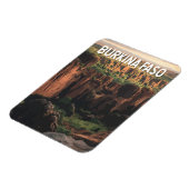 Burkina Faso Illustratie Reizen Art Vintage Magneet (Linkerzijde)