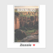 Burkina Faso Illustratie Reizen Art Vintage Sticker (Vel)