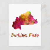 Burkina Faso in waterverf 2 Briefkaart (Voorkant)