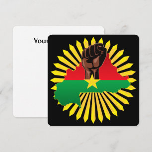 Burkina Faso kaart, vlag en revolutie vuist