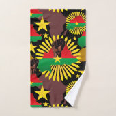 Burkina Faso kaart, vlag en revolutie vuist Bad Handdoek (Handdoek)