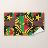 Burkina Faso kaart, vlag en revolutie vuist Bad Handdoek (Handdoek)