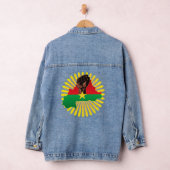 Burkina Faso kaart, vlag en revolutie vuist Denim Jacket (Hangar)