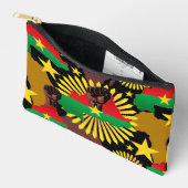 Burkina Faso kaart, vlag en revolutie vuist Etui (Open)