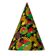 Burkina Faso kaart, vlag en revolutie vuist Feesthoedjes (Links)