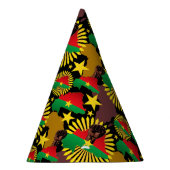 Burkina Faso kaart, vlag en revolutie vuist Feesthoedjes (Rechts)