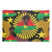 Burkina Faso kaart, vlag en revolutie vuist Kussensloop (Achterkant)