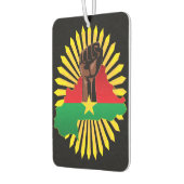 Burkina Faso kaart, vlag en revolutie vuist Luchtverfrisser (Links)