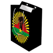 Burkina Faso kaart, vlag en revolutie vuist Medium Cadeauzakje (Achterkant Gekanteld)