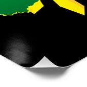 Burkina Faso kaart, vlag en revolutie vuist Perfect Poster (Hoek)