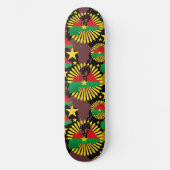 Burkina Faso kaart, vlag en revolutie vuist Persoonlijk Skateboard (Voorkant)