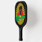 Burkina Faso kaart, vlag en revolutie vuist Pickleball Paddle (Links)