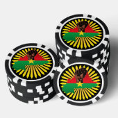 Burkina Faso kaart, vlag en revolutie vuist Poker Chips (Opstapeling)