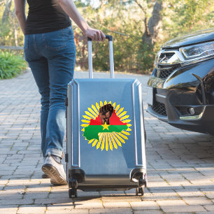 Burkina Faso kaart, vlag en revolutie vuist Sticker