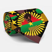Burkina Faso kaart, vlag en revolutie vuist Stropdas (Opgerold)