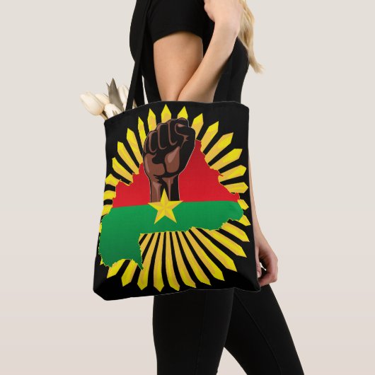 Burkina Faso kaart, vlag en revolutie vuist Tote Bag (Dichtbij)