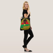 Burkina Faso kaart, vlag en revolutie vuist Tote Bag (Op model)