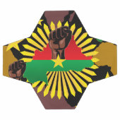 Burkina Faso kaart, vlag en revolutie vuist Voetbal (Enkel)