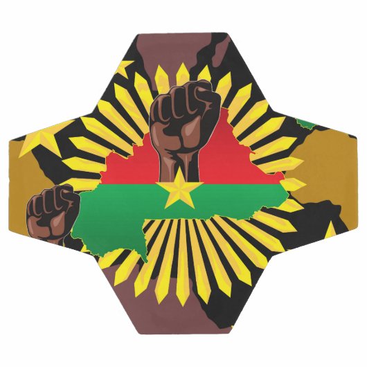 Burkina Faso kaart, vlag en revolutie vuist Voetbal (Enkel)