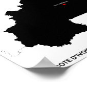 burkina faso land politieke kaart vlag poster (Hoek)