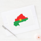 burkina faso land vlag silhouette rechthoekige sticker (Envelop)