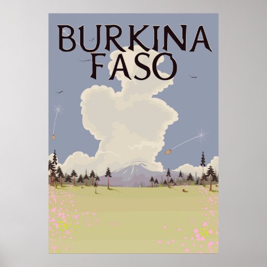 Burkina Faso landschap reisposter print (Voorkant)