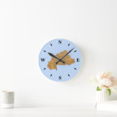 Burkina Faso Map Clock Ronde Klok (Huis)