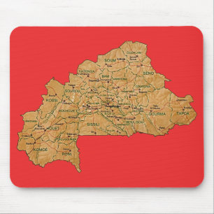 Burkina Faso Map Mousepad Muismat
