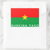 burkina faso naam land vlag rechthoekige sticker (Tas)