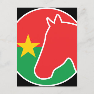 Burkina Faso Paard Burkinese nationale dierenvlag Briefkaart