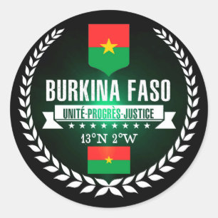 Burkina Faso Ronde Sticker