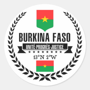 Burkina Faso Ronde Sticker