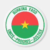 Burkina Faso Round Emblem Magneet (Voorkant)