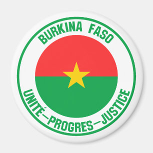 Burkina Faso Round Emblem Magneet