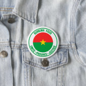 Burkina Faso Round Emblem Ronde Button 7,6 Cm (In situ)