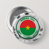 Burkina Faso Round Emblem Ronde Button 7,6 Cm (Voorkant /achterkant)