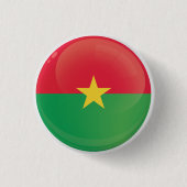 Burkina Faso Round Icon Flag Ronde Button 3,2 Cm (Voorkant)