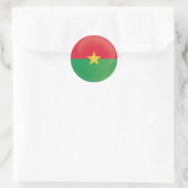 Burkina Faso Round Icon Flag Ronde Sticker (Tas)