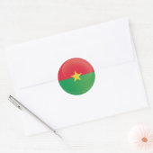 Burkina Faso Round Icon Flag Ronde Sticker (Envelop)