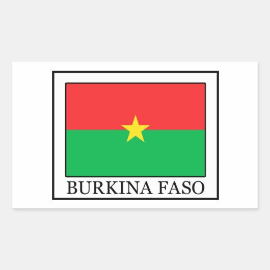 Burkina Faso-sticker Rechthoekige Sticker (Voorkant)